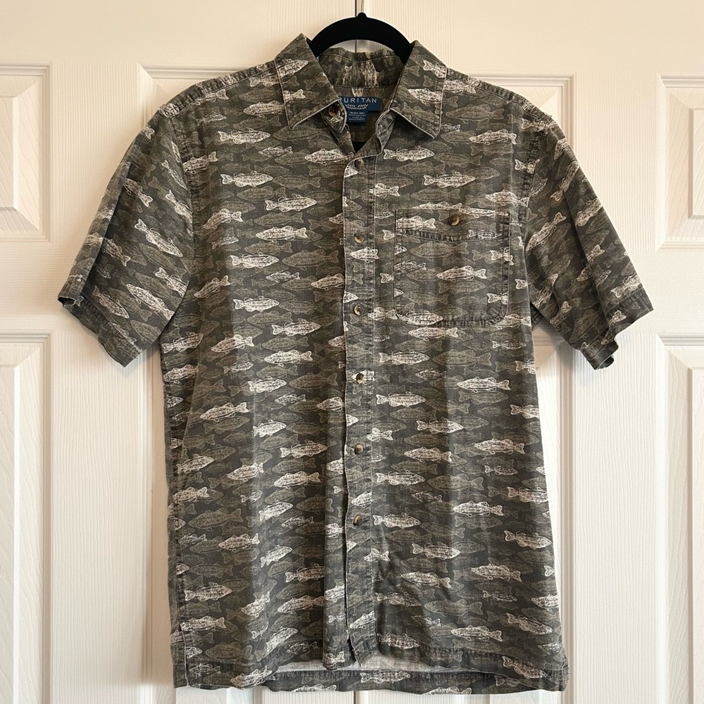 Fish Print Buttondown
